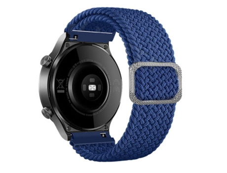Correa de nailon 22mm con hebilla para Samsung Galaxy Watch3 45mm/Huami Amazfit Pace/Stratos - azul