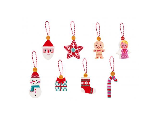 Conjunto de 8 Adornos de Navidad JANOD (Multicolor)