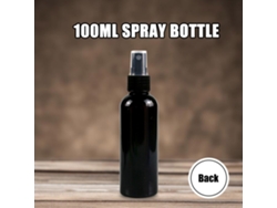 Botella pulverizadora de plástico portátil con tapa transparente y extraíble