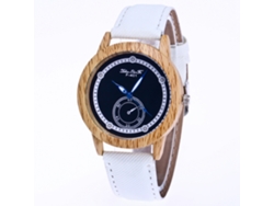 Reloj De Pulsera De Cuarzo Con Correa De Lona, Estilo Unisex, Esfera Redonda Sencilla, Blanco, Zhoulianfa