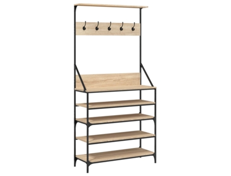 Perchero VIDAXL con zapatero roble Sonoma (90x34x184 cm)