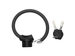 Candado Anillo Para Bicicleta Con Cable Antirrobo Reflectivo De Aleación De Zinc Accesorio De Bicicleta Negro Mate