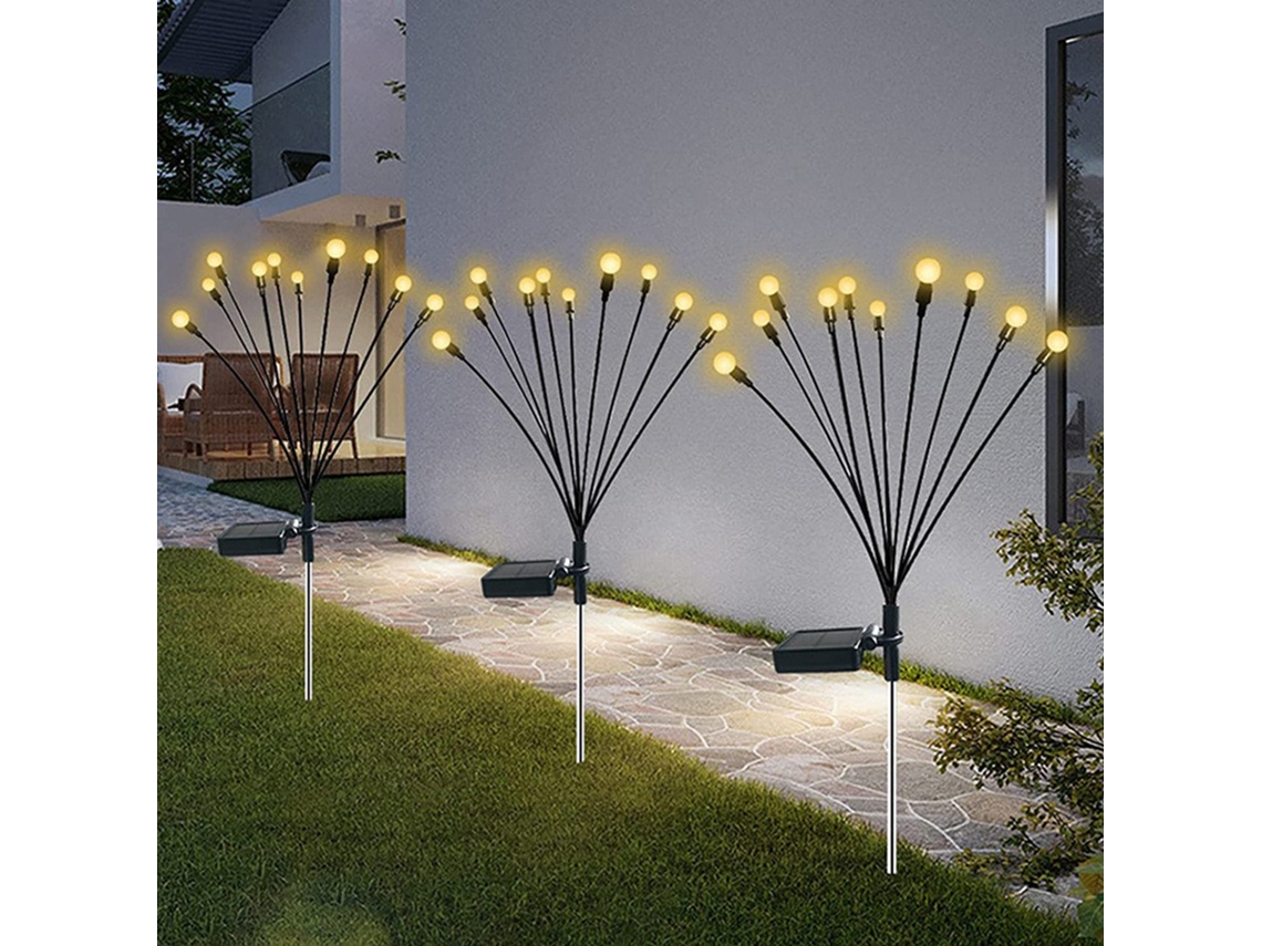 2026 Paquete de 2 lámparas solares antimosquitos colgantes Lucio de 10 cabezales con control de luz inteligente para exteriores, impermeables, para decoración de jardín Zanja