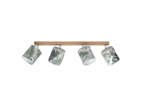 Lámpara de techo FSC de madera Madera 4xe27 max.25W roble engrasado/grey-verde verde fondo de pantalla FSC