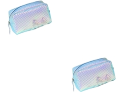 Neceser De Viaje De 2 Piezas De Dacrón Impermeable, Neceser Portátil Con Diseño Espacioso.