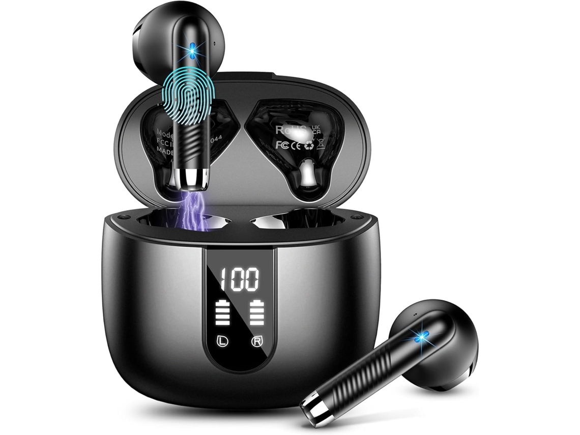Auriculares Bluetooth 5.4 Pantalla Led 48h 4 Micrófonos Enc Bass Profundo Ip7 Usb-c