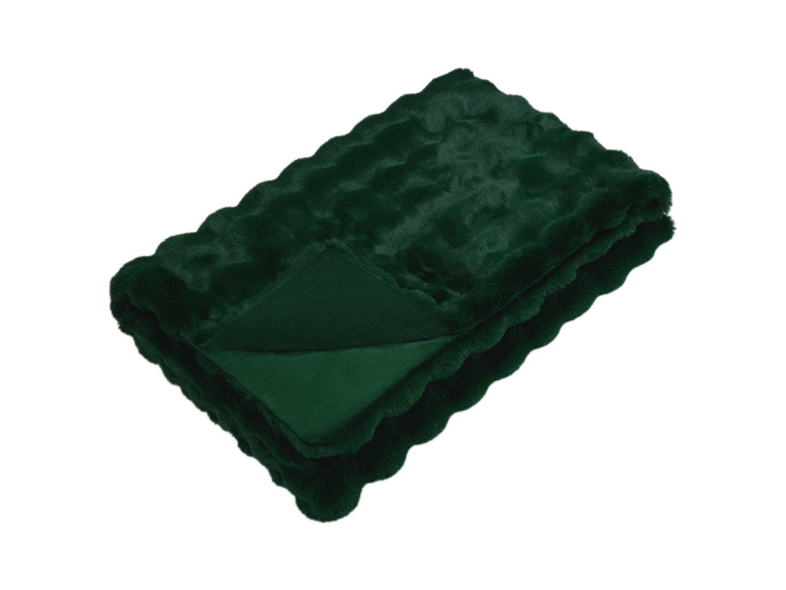 Manta De De Conejo Sintético Antideslizante Olite Verde Oscuro