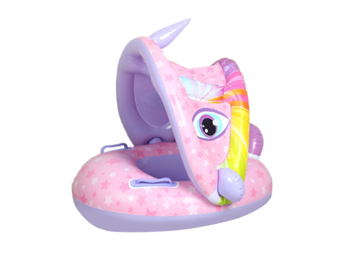 Pelota De Natación Infantil Con Toldo, Forma Única, Cómodo Soporte Lumbar, Flotador Inflable Para Piscina.