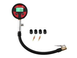 Manómetro De Presión Digital Para Neumáticos Automotriz De Alta Precisión Con Pinza Rápida Y Pantalla Digital Negro-rojo