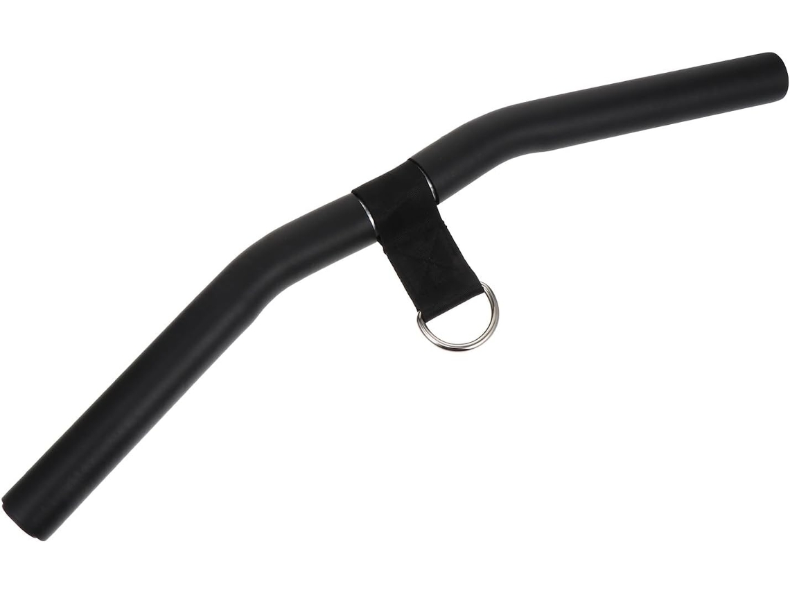 Barra de ejercicios de acero de 49 cm con cable, para fitness, entrenamiento con pesas y deportes.