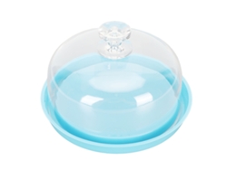 Funda antipolvo para mecanismo de reloj con 6 compartimentos, azul transparente