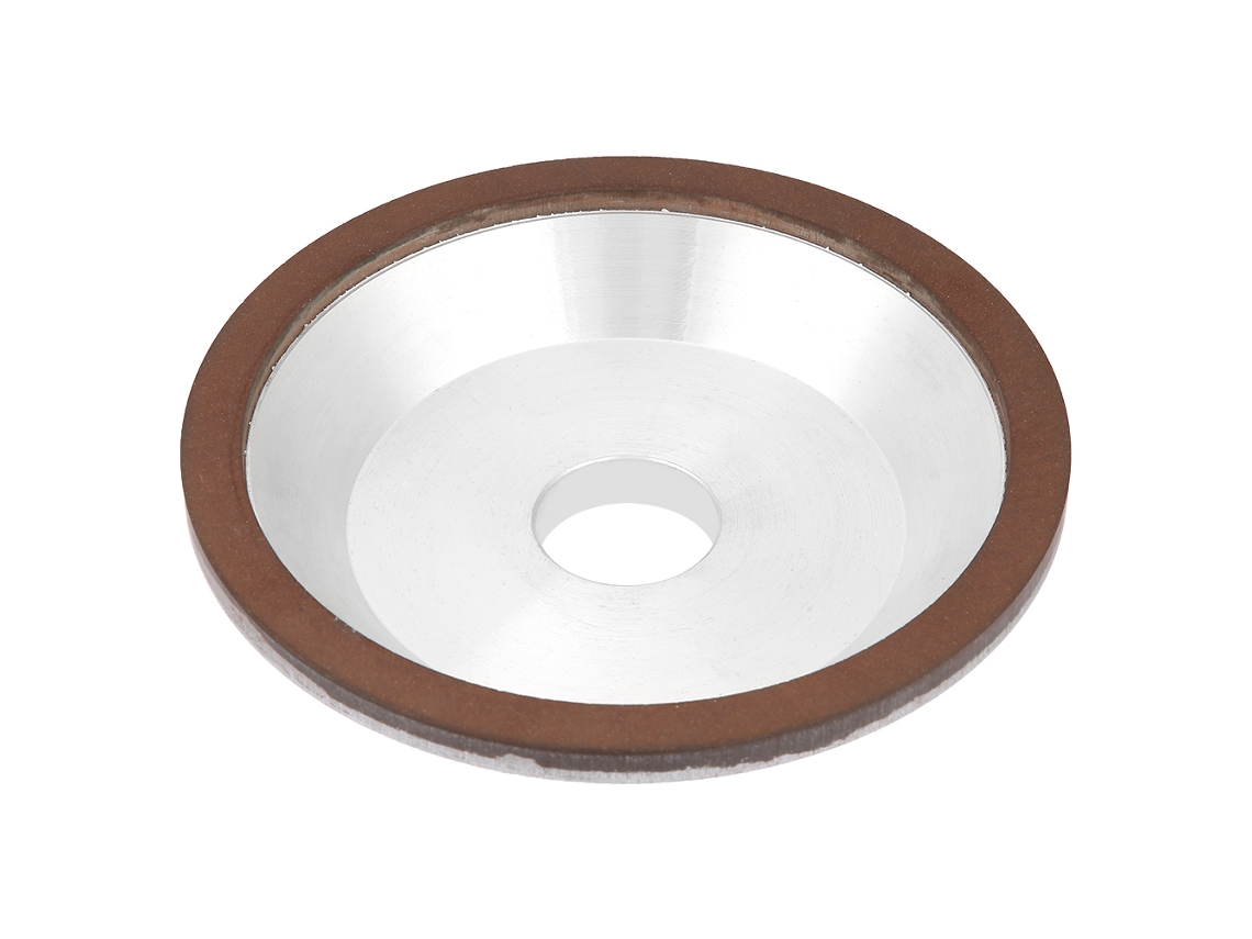 Disco de esmeril diamantado em resina, formato copo, 100 mm (diâmetro externo) x 20 mm (diâmetro interno), acessório para esmerilhadeira.