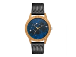 Relojes De Pulsera Unisex De Cuarzo Con Dial Redondo Para Hombre Y Mujer (negro)