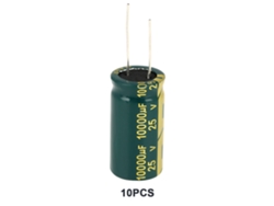2026velora-kit De Condensadores Electrolíticos Radiales Verdes 25v 10000uf 10 Piezas Componentes Electrónicos