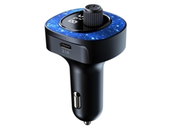 Transmisor FM Bluetooth Fwinl C41 Star Light, adaptador de cargador para coche, ABS, llamadas manos libres, reproductor de música MP3