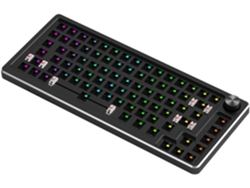 Kit De Teclado De Aluminio Con Cable De 83 Teclas Con Rgb Hot Swap, Multifunción De Metal Personalizable, Negro.