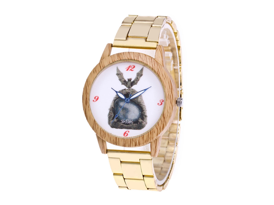 Reloj De Pulsera De Acero Inoxidable Unisex Con Dial Redondo De Aleación Y Agujas Azules