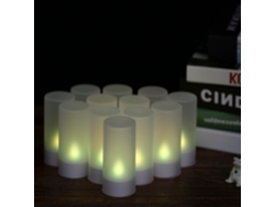 Juego De 12 Velas Led Recargables Sin Llama Con Control Remoto Para Fiestas, Navidad Y Bodas.