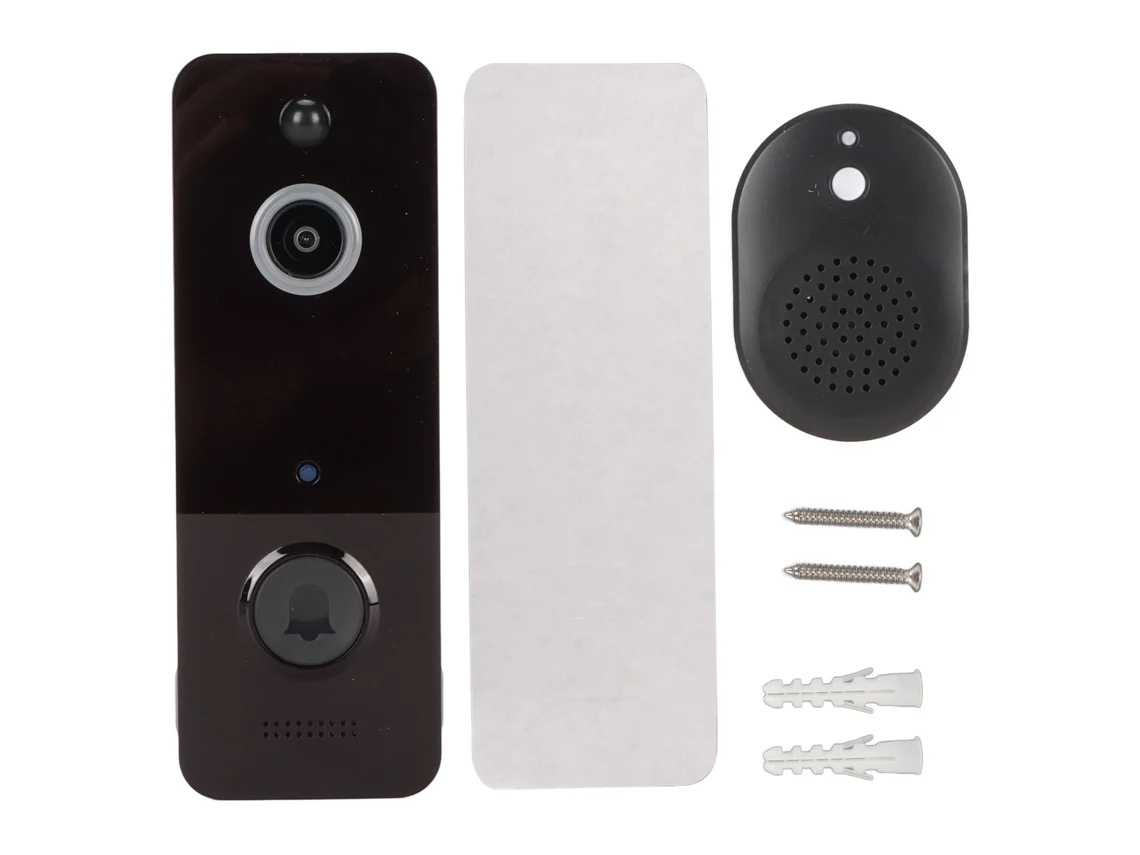 Timbre Electrónico Inteligente Hd Con Cámara Wi-fi, Visión Nocturna Y Control Remoto. Brilvibera_ptg