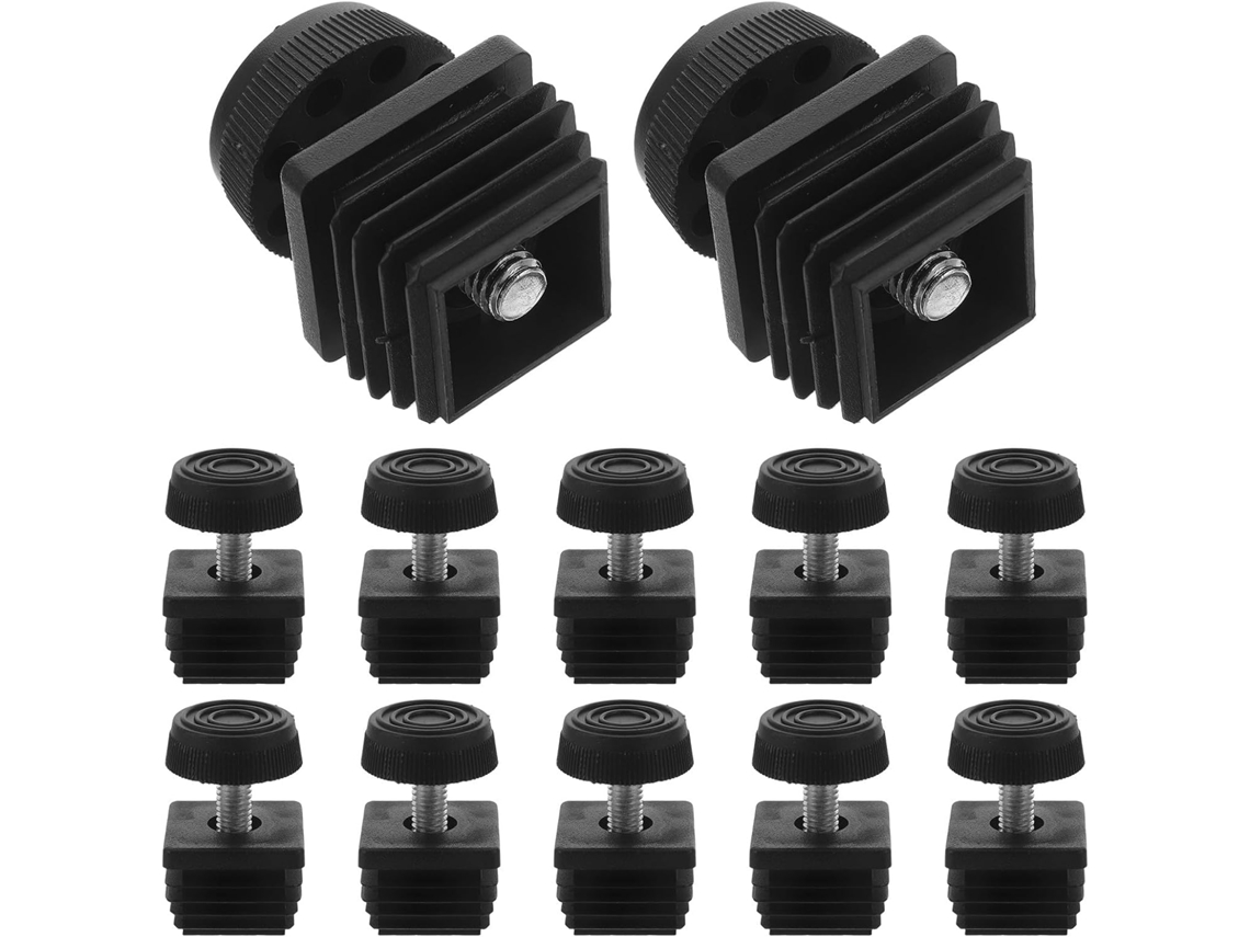 12 Tapas Protectoras Cuadradas Ajustables De Metal Para Muebles