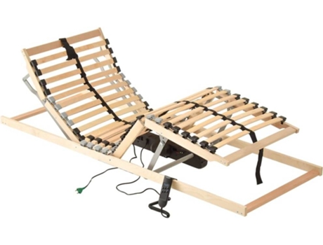 vidaXL Somier de láminas eléctrico 28 láminas 7 zonas 100x200 cm