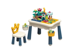 Mesa De Bloques De Construcción Educativos. 209 Bloques. 78x54x45 Cm.