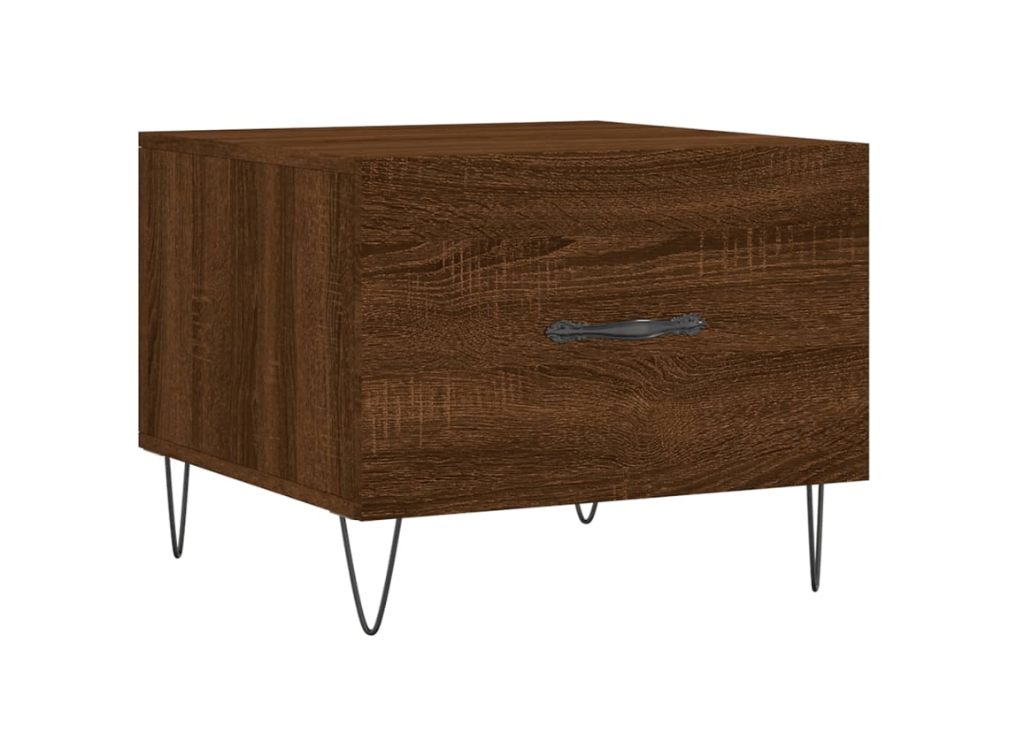 Maison Exclusive - Mesa De Centro Madera Contrachapada Roble Marrón 50x50x40 Cm