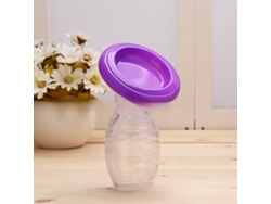 (morado) Extractor De Leche Manual Para Bebés, Recolector De Leche Materna De Silicona, Calibrador Automático