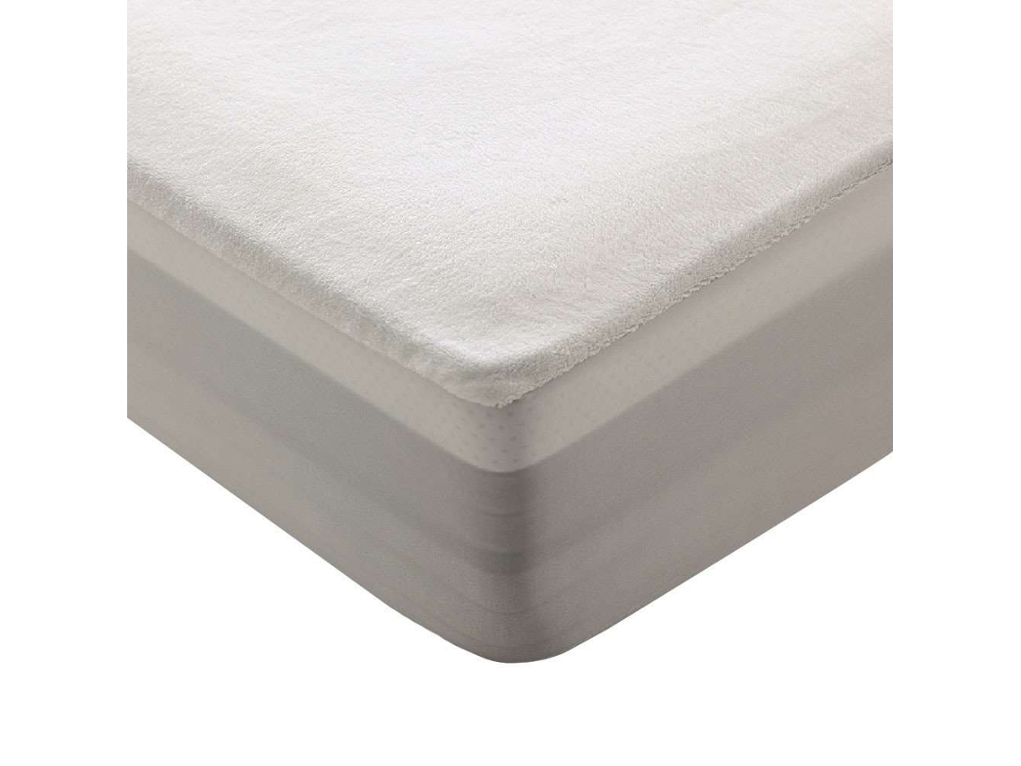 Protector de Colchón cama 120 Nalui  Impermeable [Hasta 30cm] Blanco