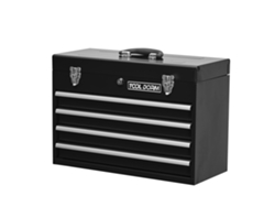 Caja De Herramientas Metálica De 20,3 Pulgadas Con 4 Cajones, Color Negro.