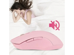 Ratón para juegos Yizhood, óptico, LED, silencioso, 1600 dpi, 2,4 GHz, USB, inalámbrico, para portátil, PC, color rosa