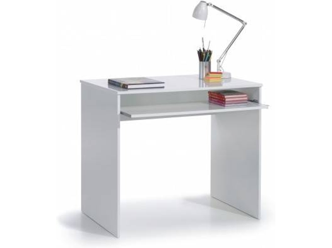 Mesa De Ordenador con bandeja extraíble escritorio juvenil modelo ijoy color blanco artik medidas 90 cm ancho 54 fondo 79 002314a