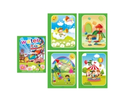 Libro mágico de pintura con acuarelas para niños (infancia), libro de rompecabezas acuáticos con garabatos repetidos.