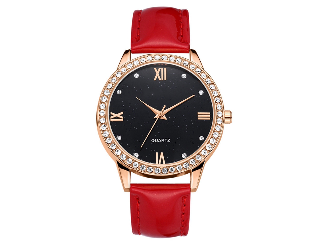Reloj De Pulsera Duoya Para Mujer, De Aleación, Con Cristal Y Diamantes, Movimiento De Cuarzo Analógico Azul, Redondo.