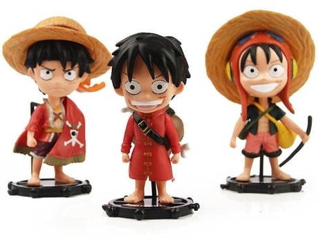 Set de Figuras OEM One Piece Luffy (3 unidades - 11 cm)