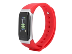 Pulseira Inteligente Impermeável Ip68 Com Monitoramento De Frequência Cardíaca E Pressão Arterial Tela Colorida 0.96 Polegadas Vermelha