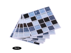 Baok - Juego de 6 pegatinas de pared autoadhesivas resistentes al aceite con diseño de mosaico para decoración de cocina y baño (fx705)