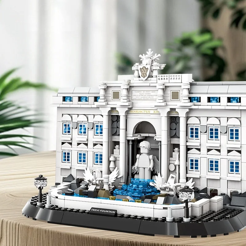 Conjunto De Bloques De Construcción De Fuente Barroca, Modelo De Monumento Italiano