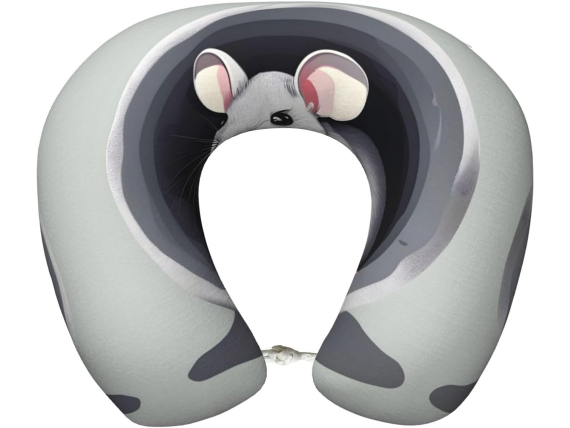 Almohada Viaje Espuma Viscoelástica Poliéster, Felpa Fácil Soporte, Ajustable Plegable: