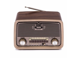 Radio KOOLTECH Am/Fm/Sw (Marrón - Bluetooth - 6 W)