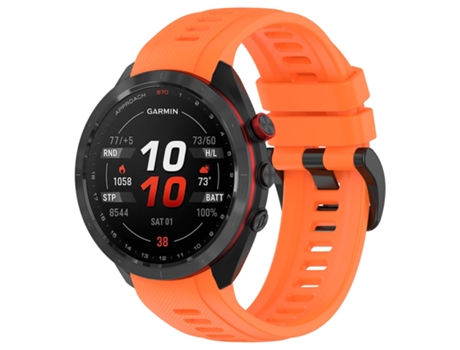 Correa Smartwatch para Garmin Approach S70 42mm 20mm Sport Silicona (Naranja)