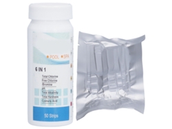 Papel Para Análisis De Agua De Piscinas, Spas Y Acuarios 6 En 1. Rápido Y Fácil De Usar. 50 Unidades.
