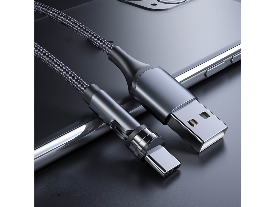 Cable De Datos Magnético (rotación De 540 Grados, 3 En 1 Compatible Con Apple, Android, Type-c)