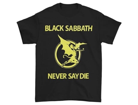 Camiseta ROCKINSTONE Black Sabbath Never Say Die (XXXL)