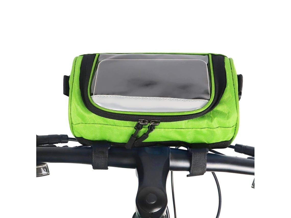 Bolsa para manillar de bicicleta, gran capacidad, ajustable, impermeable, frontal, con bolsa transparente, pantalla sensible Gusshious
