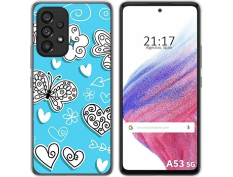 Carcasa para Samsung Galaxy A53 5G TUMUNDOSMARTPHONE Dibujos Mariposas Multicolor