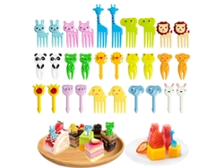 30 Etiquetas De Comida Con Forma De Animales Para Niños, Mini Etiquetas Para Frutas Y Postres
