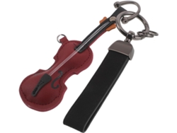 Llavero Colgante De Violín Retro En Metal Resistente Y Piel Sintética, Adorno En Miniatura