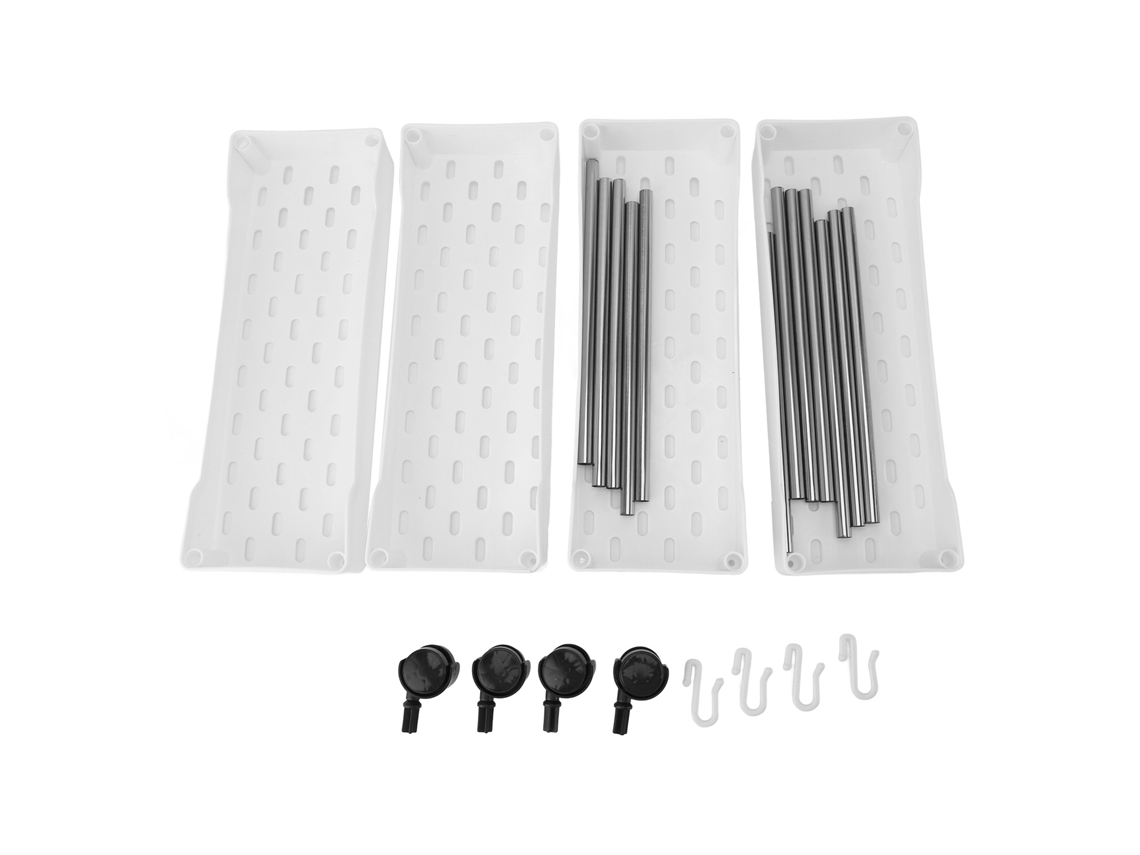 Carrito De Almacenamiento Móvil Delgado De 4 Niveles Con Ruedas Para Baño, Cocina Y Espacios Estrechos - Blanco