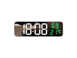 Reloj De Pared Digital Con Indicador De Temperatura Y Humedad, Despertador De Escritorio Con Modo Nocturno, Led Electrónico, Formato 12/24 Horas.
